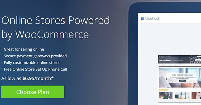 bluehost woocommerce hosting 