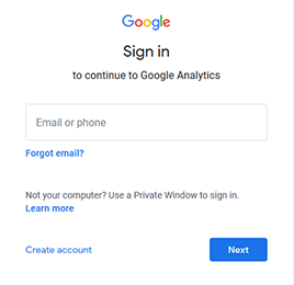 sign in google analytics with google account 