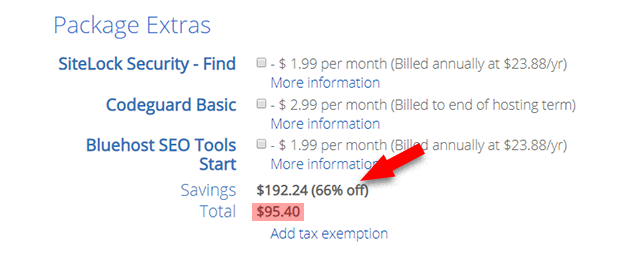 Save 66% from bluehost coupon