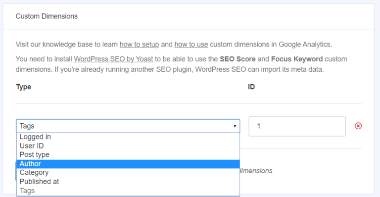 Add Author as a Custom Dimensions