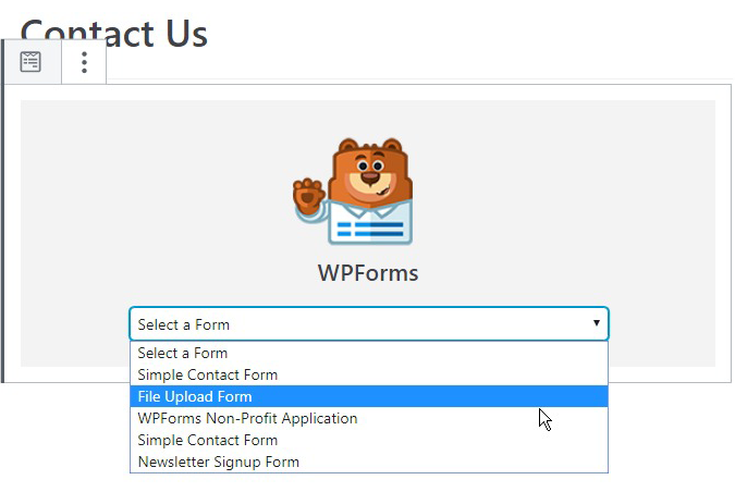 add file upload form in your website 