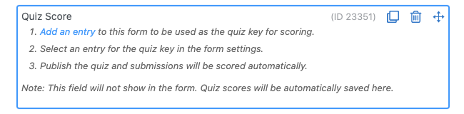 Add quiz key 