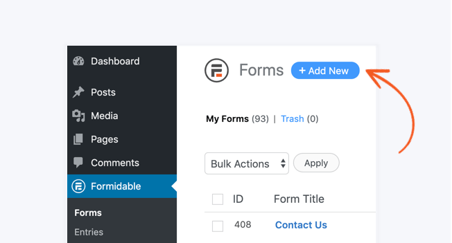 Add new form to create quiz in wirdpress