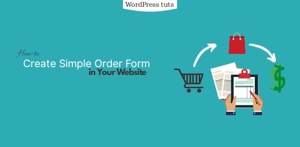 Create order form in WordPress