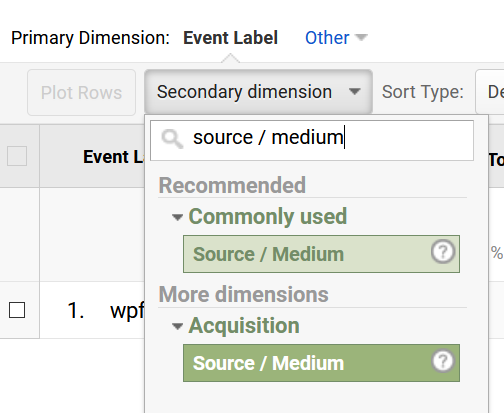 Configure source medium to find form conversion