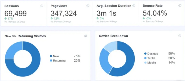 monsterinsights overview reports