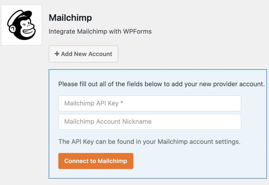 MailChimp setting