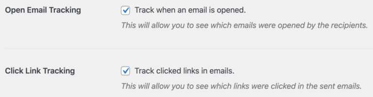 enable tracking open email 