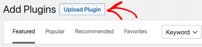 upload plugin button