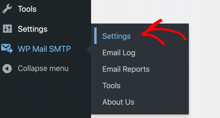 wp mail smtp settings