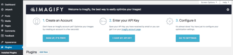 create imagify WordPress plugin 