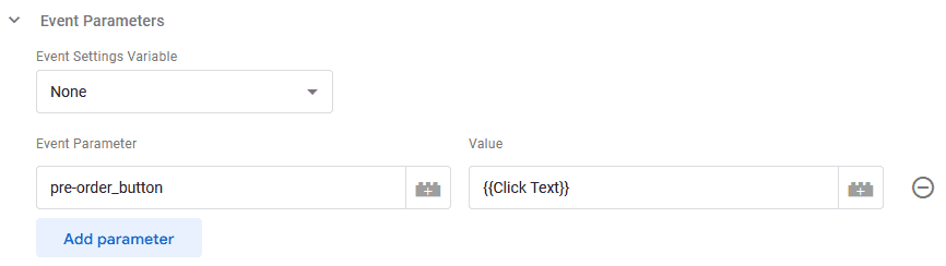 parameter setup